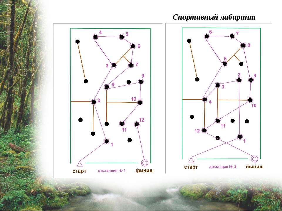 Спортивное ориентирование карта лабиринта